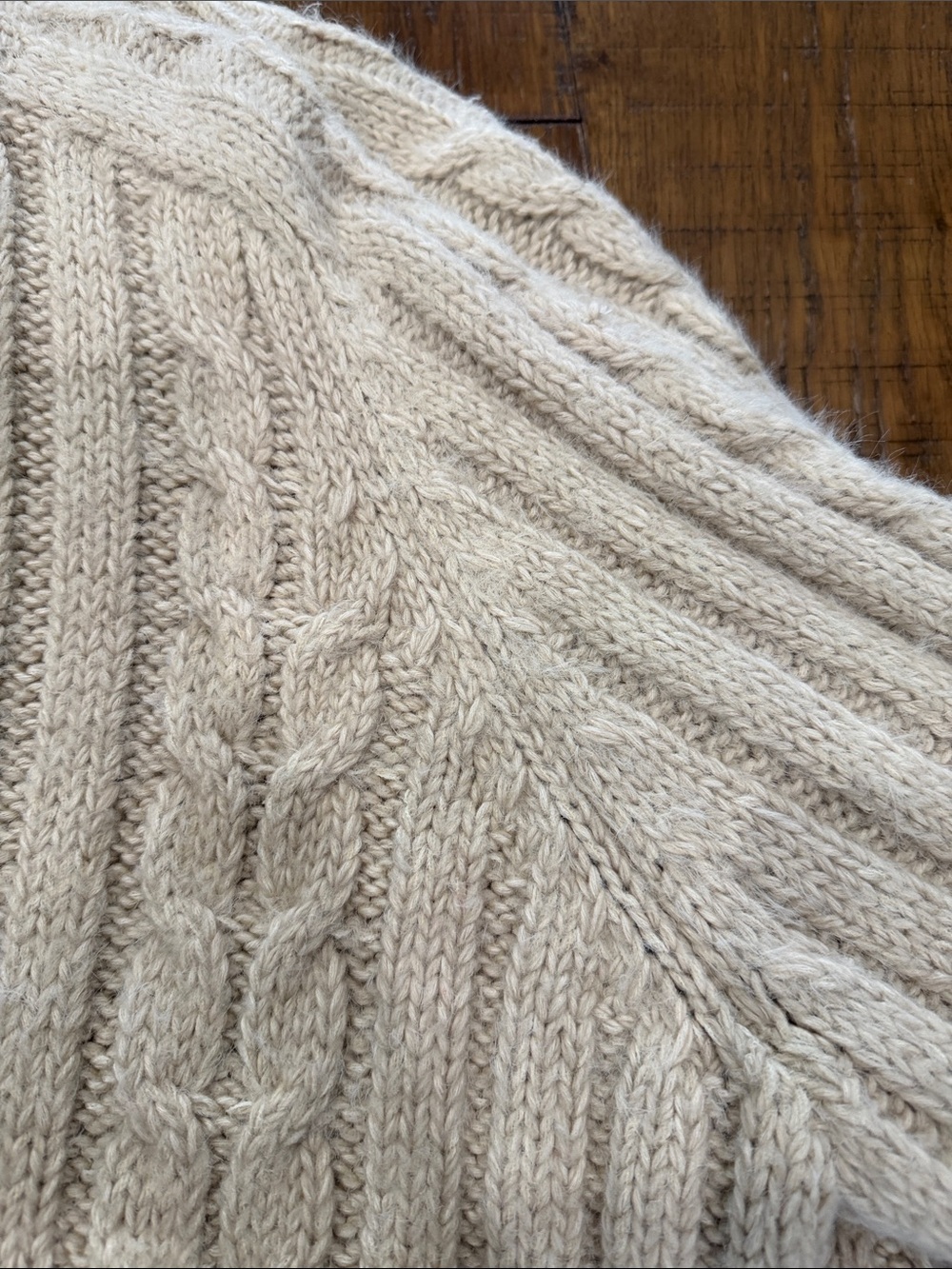Ann Taylor Ivory Cable Knit Crystal-Button Cardigan - Picture 9 of 9